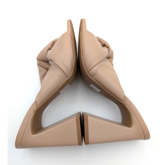 Open Edit Saydee Block Heel Sandal Knot Front Women's Brown Size US6M EU37 - Picture 10 of 10